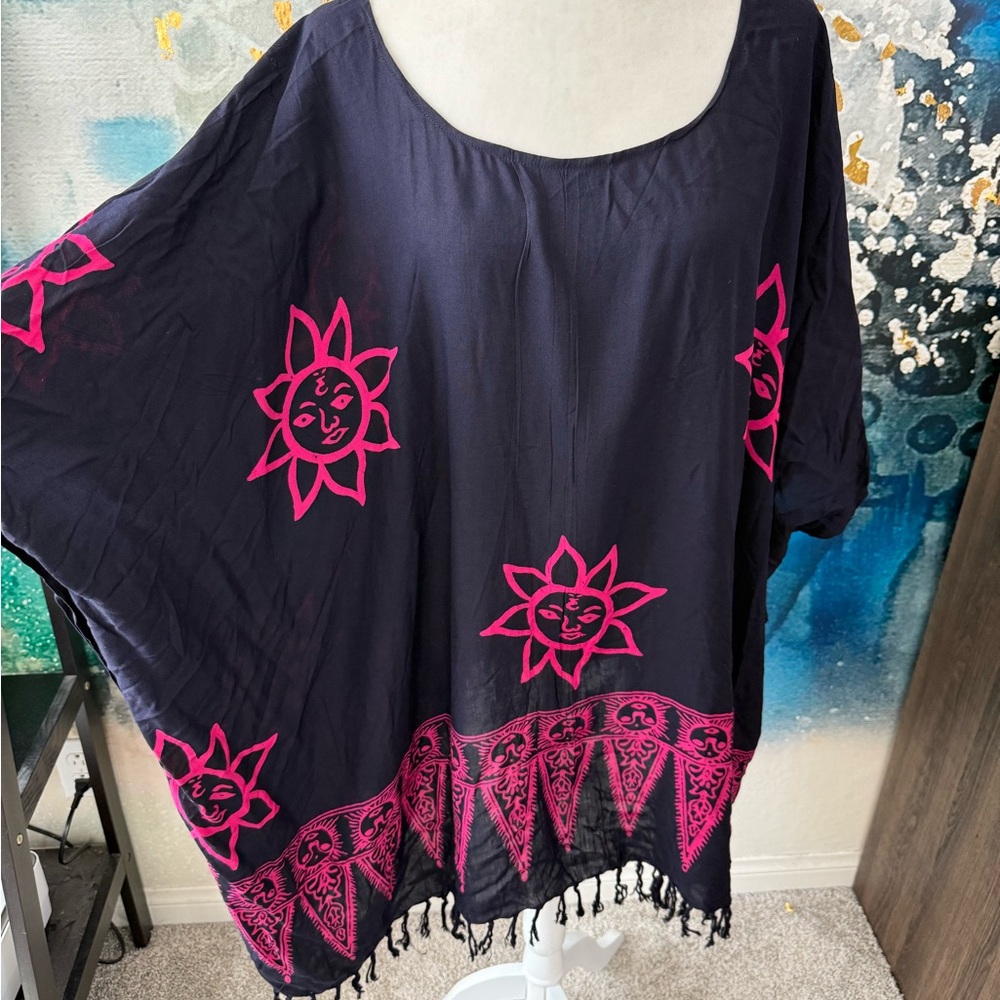 Navy & Fuschia Sun Tunic